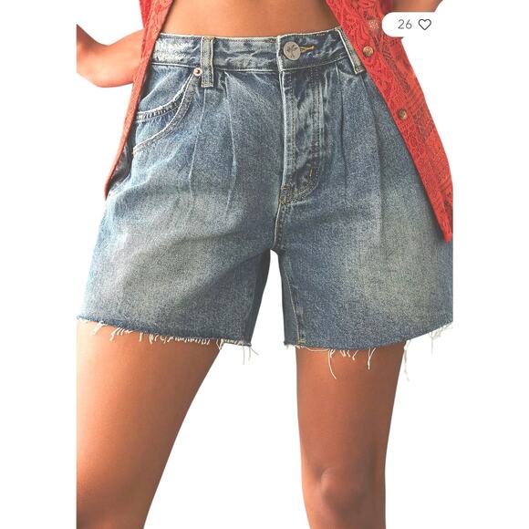 One‎ Teaspoon Shakers Super Relaxed Low Waist Denim 4.5” Shorts Women’s Size 32 - Picture 1 of 13